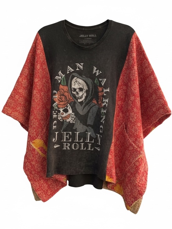 Handmade Tops - JELLY ROLL Artisan Made Upcycled Clothing Size Inclusive Granny D Originals